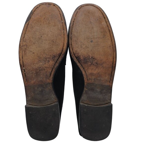 Tods Italy Womens Size 8 Black Suede Leather Dress Shoes Flats Loafers Slip-ons - Picture 4 of 8